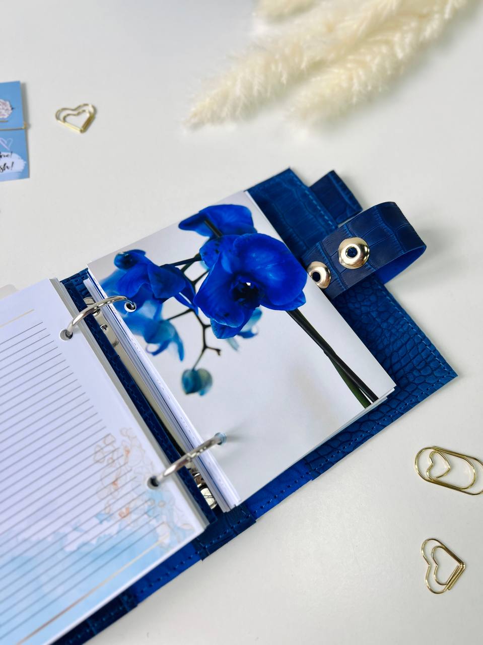 Leather mini notebook cover A7 binder,Planner A7 binder personal passport size, leather planner, planner binder 2 rings, diary for work.