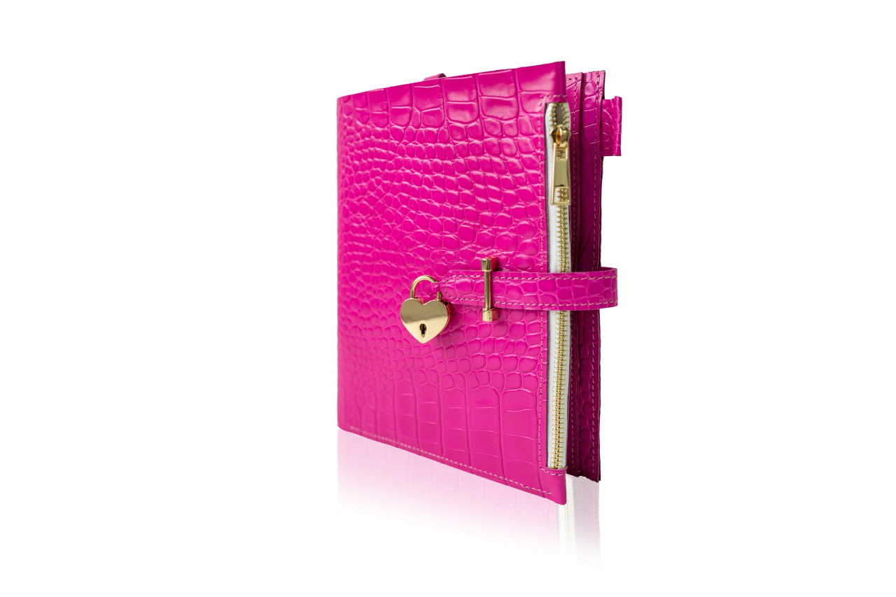 Natural Italian Leather Pink Planner A5, Ringbuch a5, Leather template, A5 ring binder,Binder a5,Leather wallet template,Binder wallet.