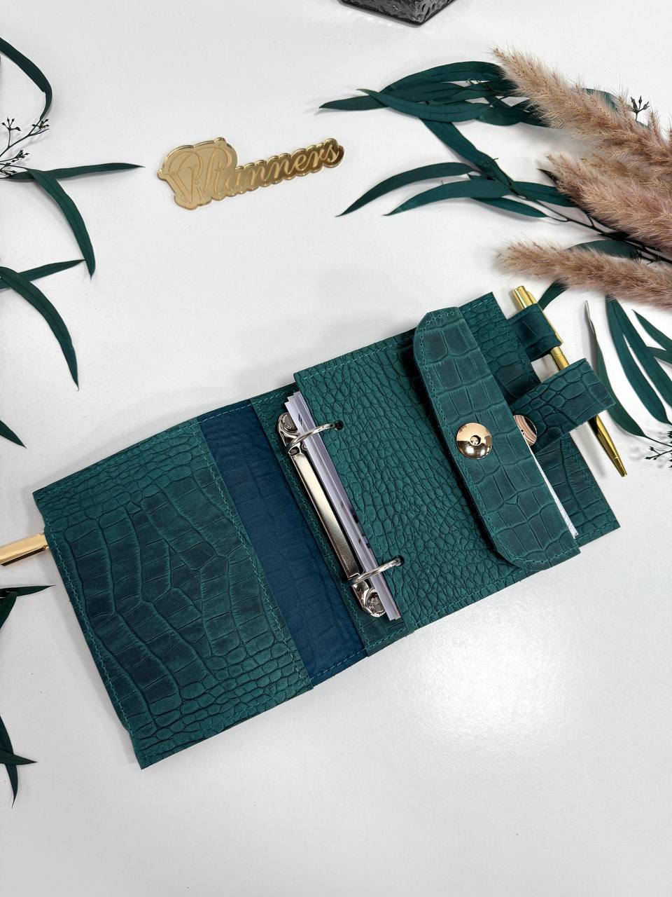 Leather mini notebook cover A7 binder,Planner A7 binder personal passport size, leather planner, planner binder 2 rings, diary for work.