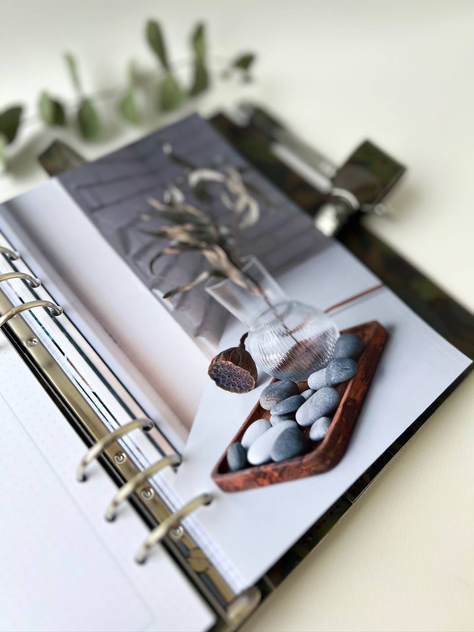 Cyprus, Limassol. Green leather planner A5.