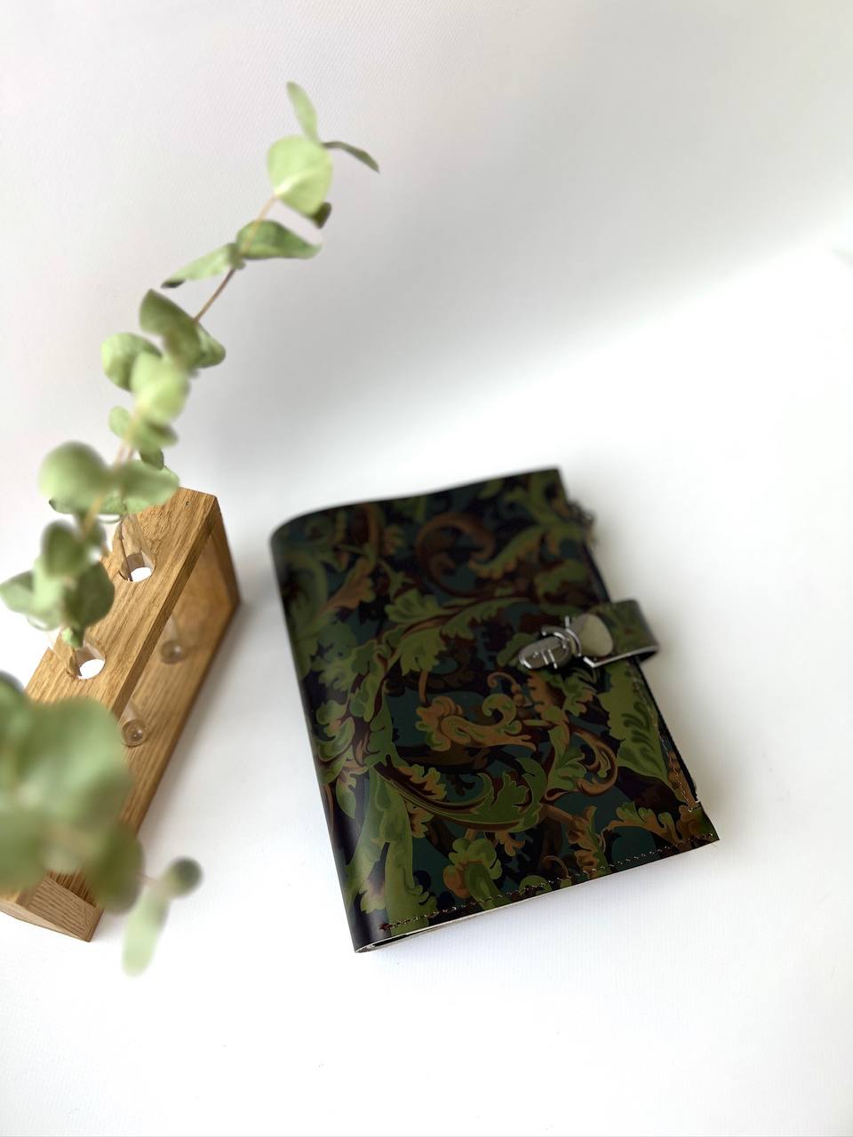 Cyprus, Limassol. Green leather planner A5.