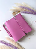 Pink Natural Italian Leather Planner A5, gift for her, perfect planner, Ring Planner Agenda A5 Six Ring Planner and Ring Personal Planner.