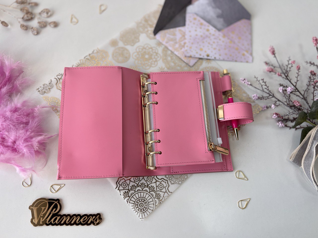 A6 NEW SIZE leather double planner cover binder 6 rings binder, dated planner, leather planner, gift for her, medium size planner. Dated 2026.