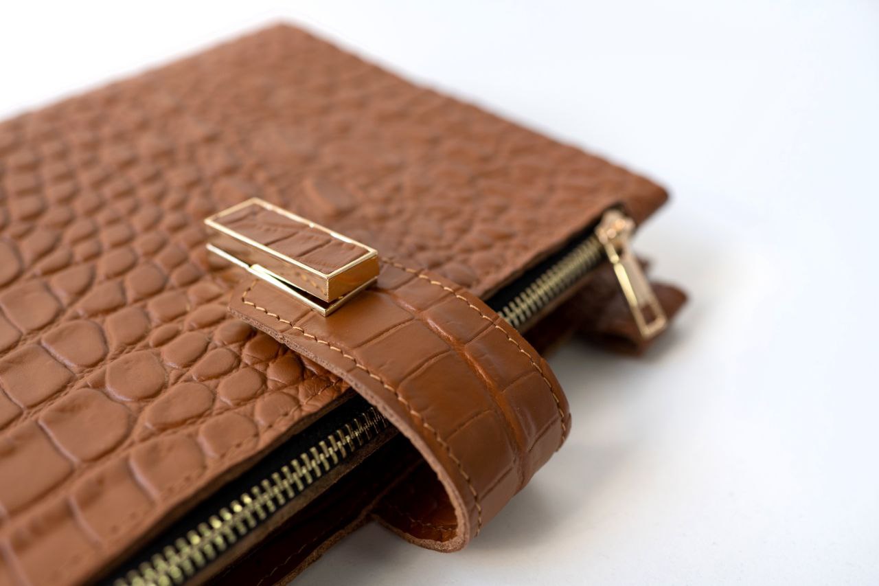 Elegant A5 Brown Leather Notebook Cover