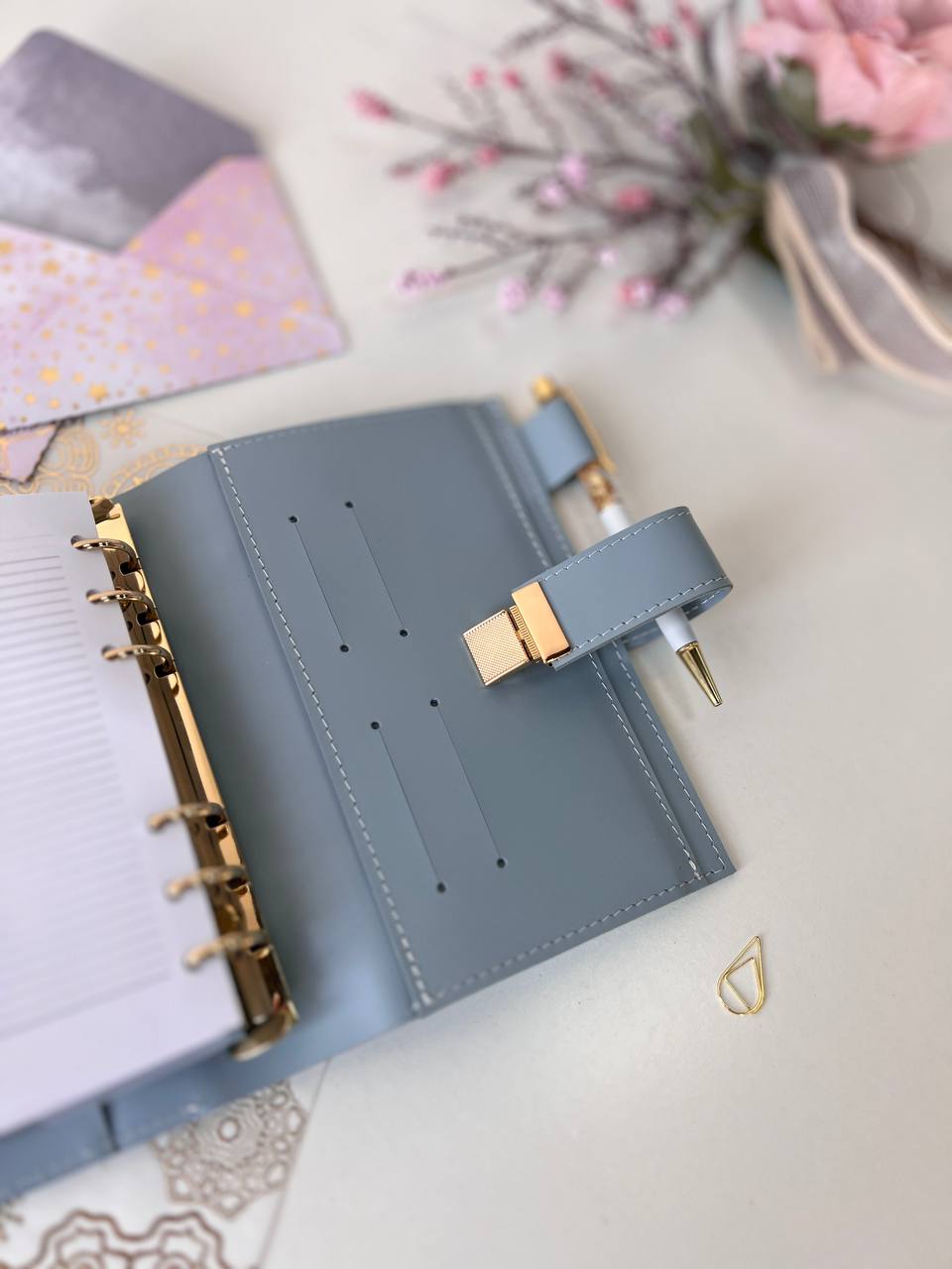 A6 NEW SIZE leather double planner cover binder 6 rings binder, dated planner, leather planner, gift for her, medium size planner. Dated 2026.