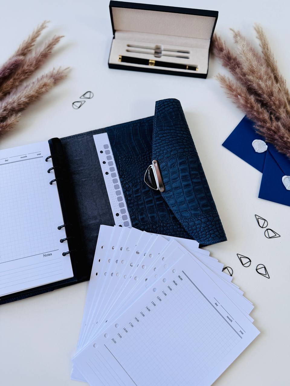 Rare blue 3d leather notebook cover A5.