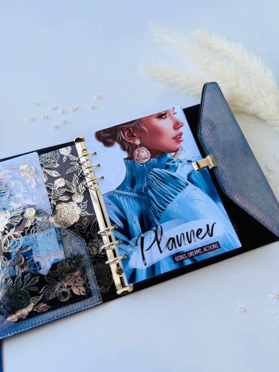 Hard leather cover A5 big binder.