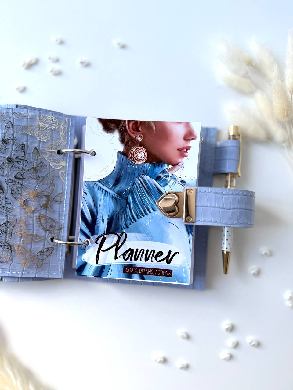 Leather mini planner A7, mini planner,personal size, study stationery, passport size notebook, leather wallet binder planner daily.