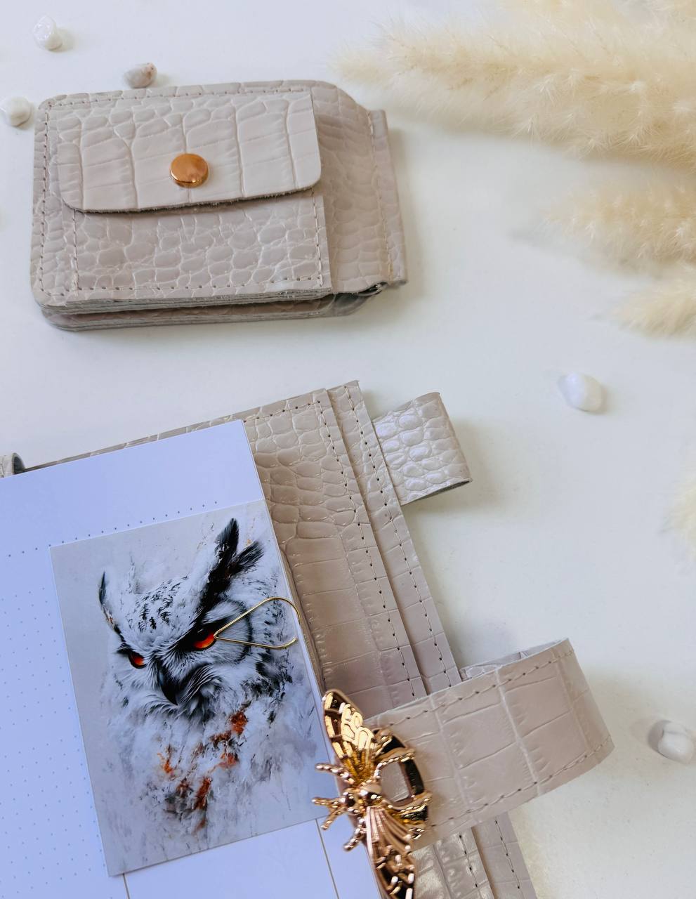 Luxury A5 Planner Organizer Set - Premium Genuine Leather, Crocodile Embossed