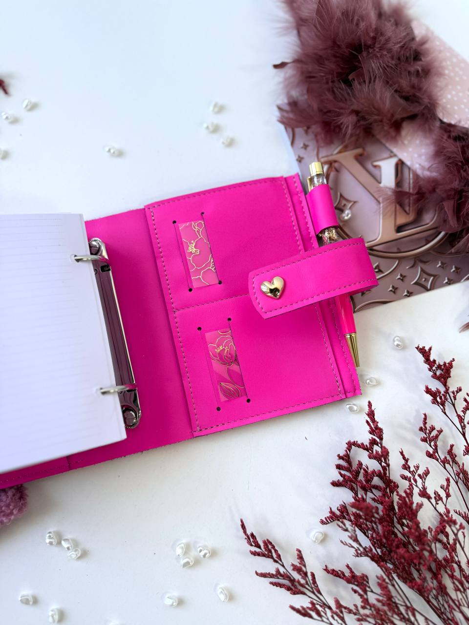 Leather mini planner A7, mini dated 2026 planner,personal size, study stationery, passport size notebook, leather wallet binder planner daily.