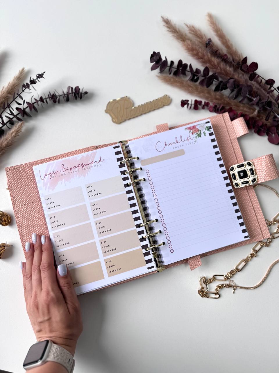 Natural Italian Leather Planner A5, Ringbuch a5, Leather template, A5 ring binder,Binder a5,Leather wallet template,Binder wallet.