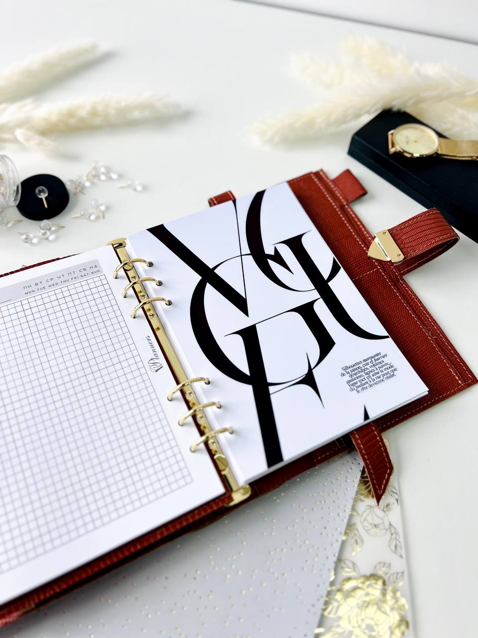 Natural Italian Leather Planner A5, Ringbuch a5, Leather template, A5 ring binder,Binder a5,Leather wallet template,Binder wallet.