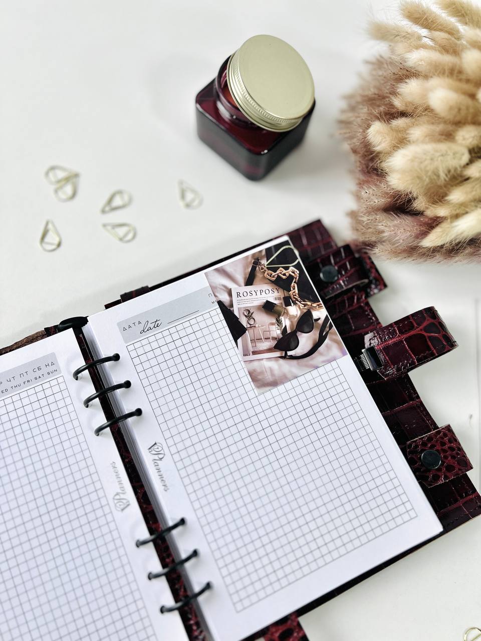 3 in 1 rare brown leather planner A5.