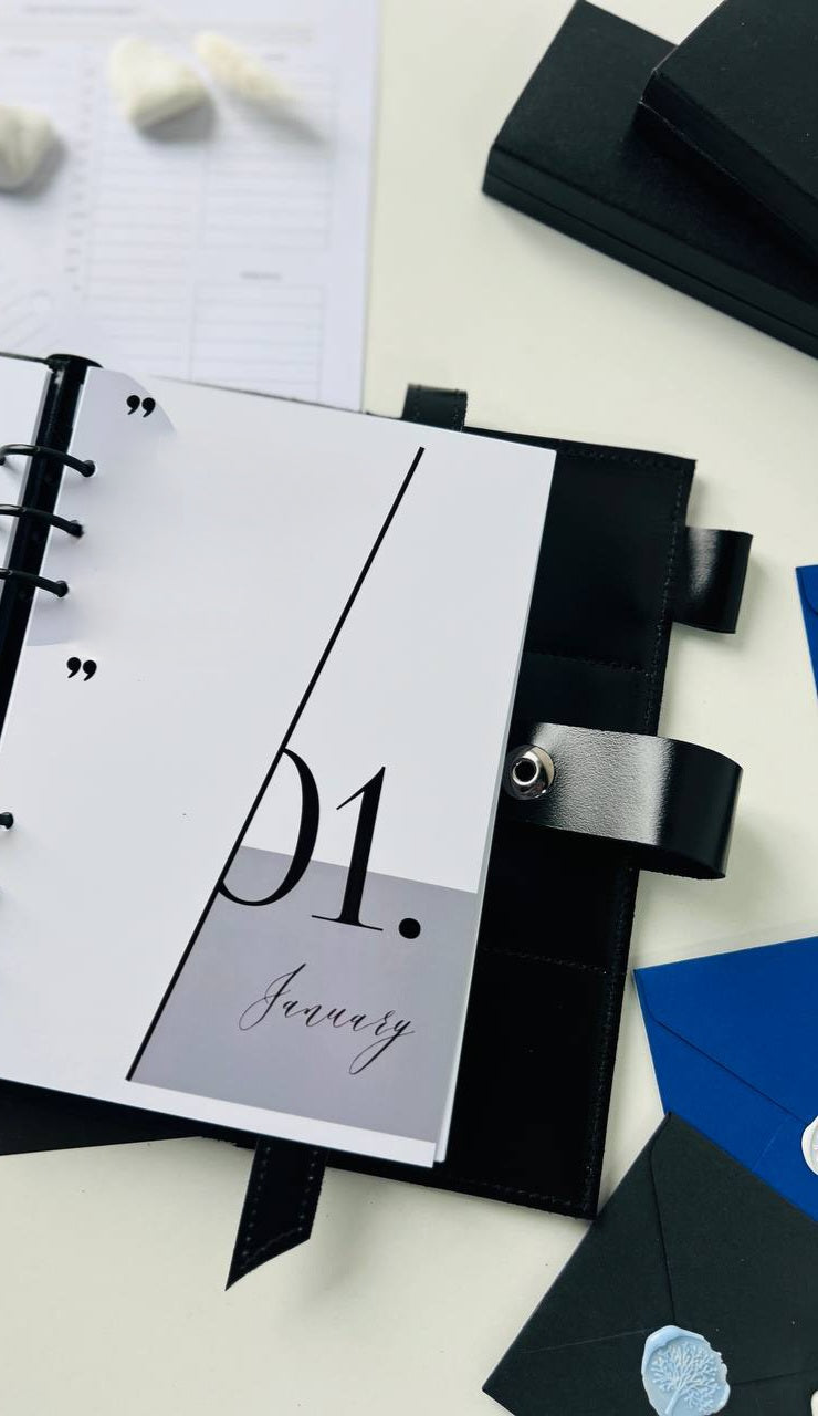 Leather classic notebook cover A5 with binder 6 rings, Leather template, A5 ring binder, Leather wallet template,Binder wallet.