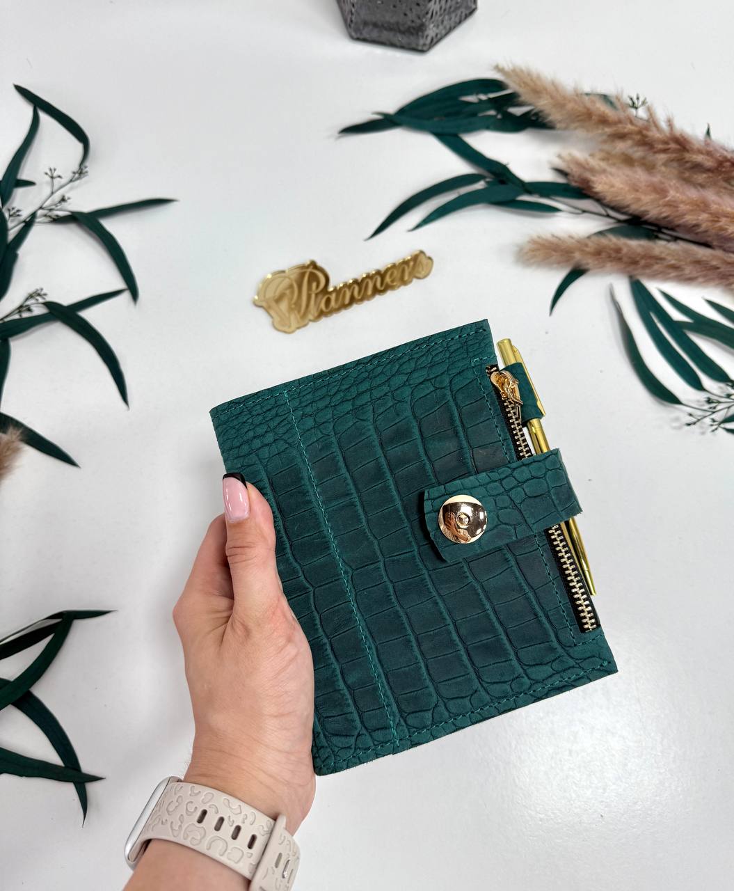 Leather mini notebook cover A7 binder,Planner A7 binder personal passport size, leather planner, planner binder 2 rings, diary for work.