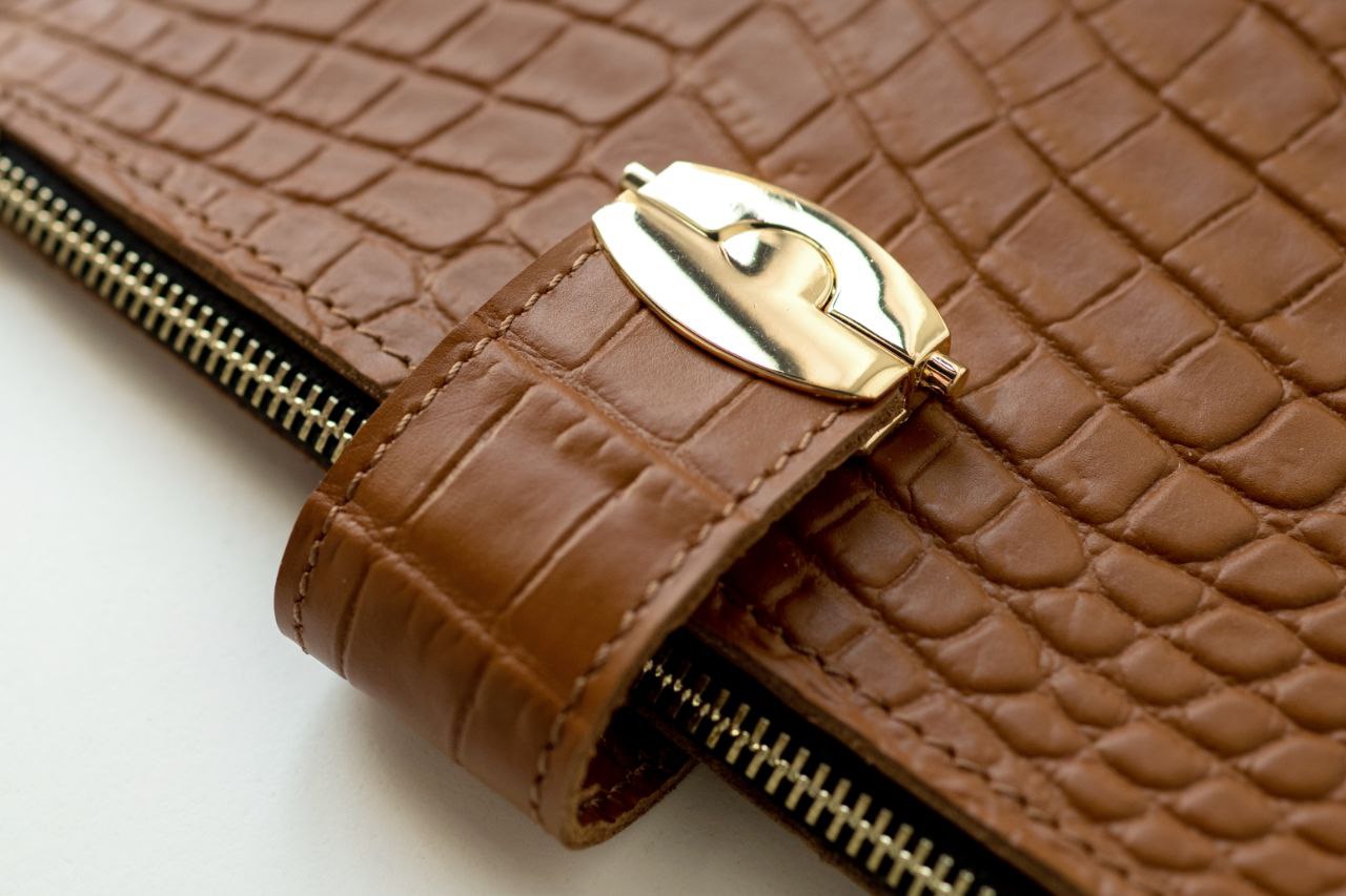 Elegant A5 Brown Leather Notebook Cover