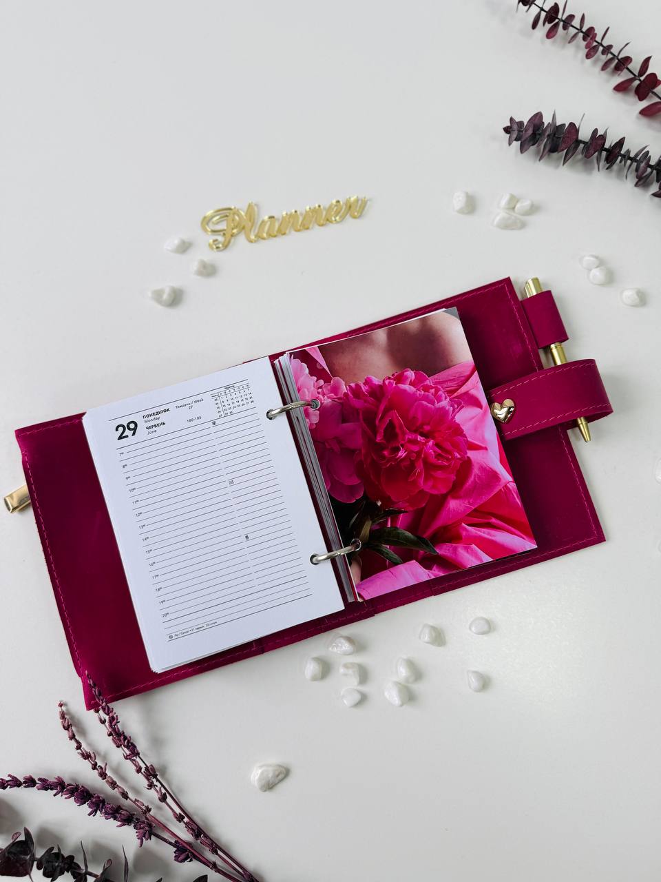 Leather mini notebook cover A7 binder,Planner A7 binder personal passport size, leather planner, planner binder 2 rings, diary for work.