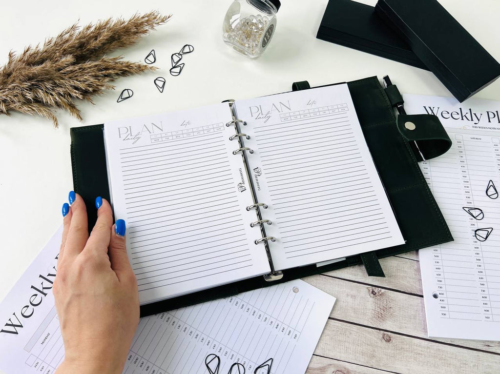 Leather Planner notebook cover A5, Leather Bullet Journal,Leather Sketchbook,Executive Leather Planner,Handmade Leather crazy horse.