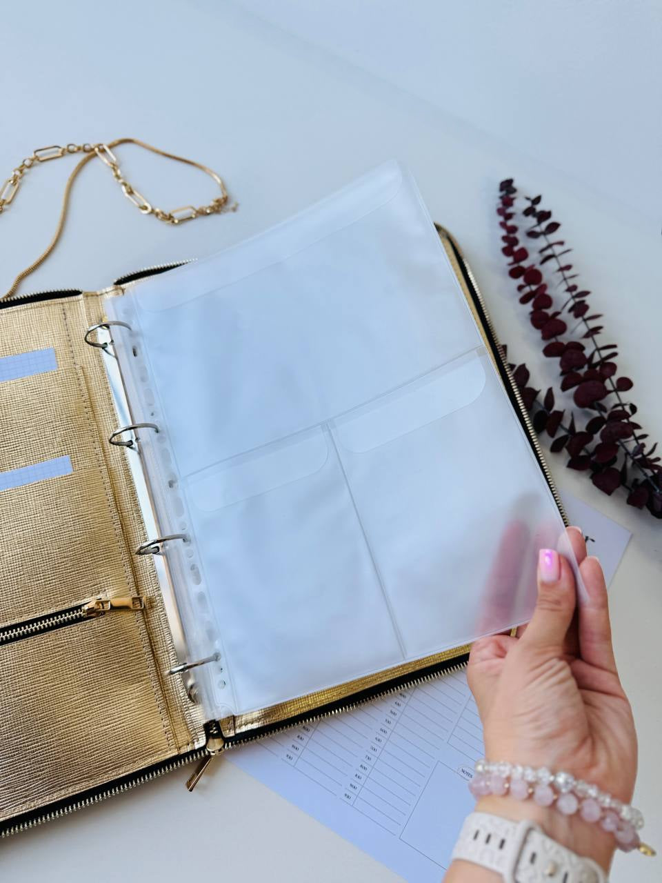 A4 Luxe Leather Organizer Padfolio