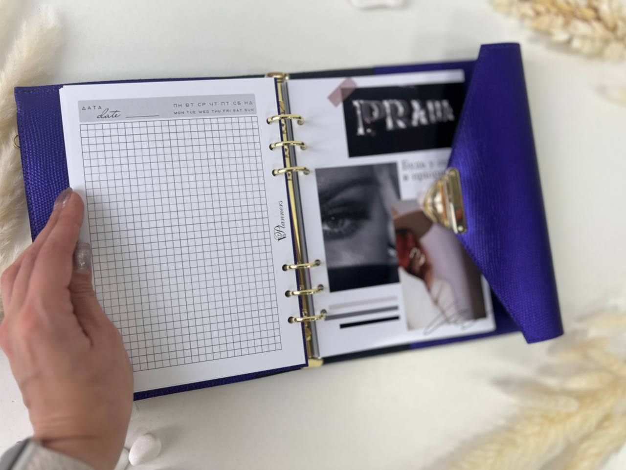 Leather notebook cover A5.