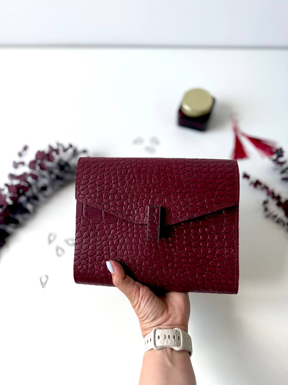 Burgundy Natural Leather Planner A5, Ringbuch a5, Leather template, A5 ring binder,Binder a5,Leather wallet template,Binder wallet.