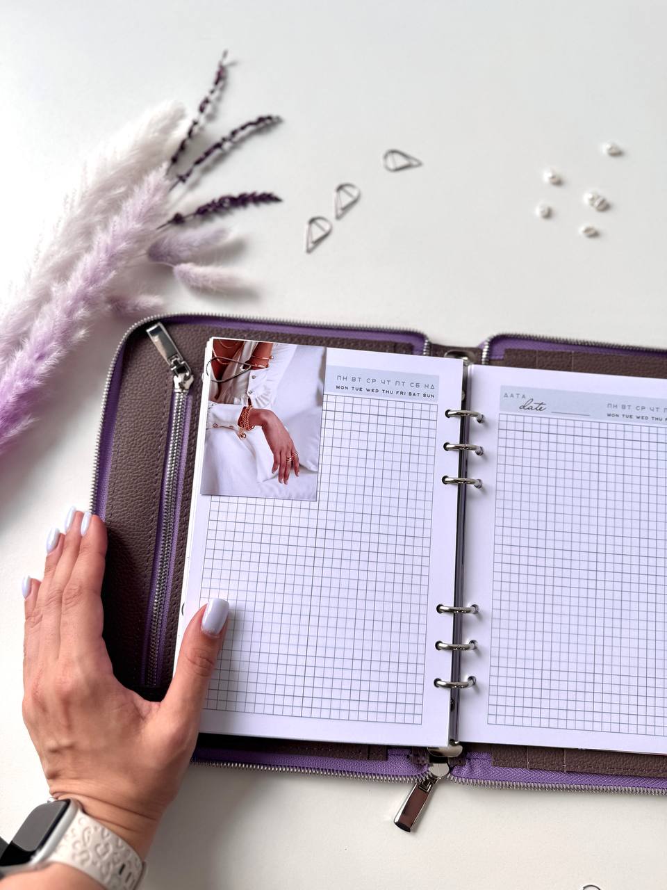 Leather zipper notebook. Natural Leather Planner A5, Ringbuch a5, Leather template, A5 ring binder,Binder a5,Leather wallet template,Binder