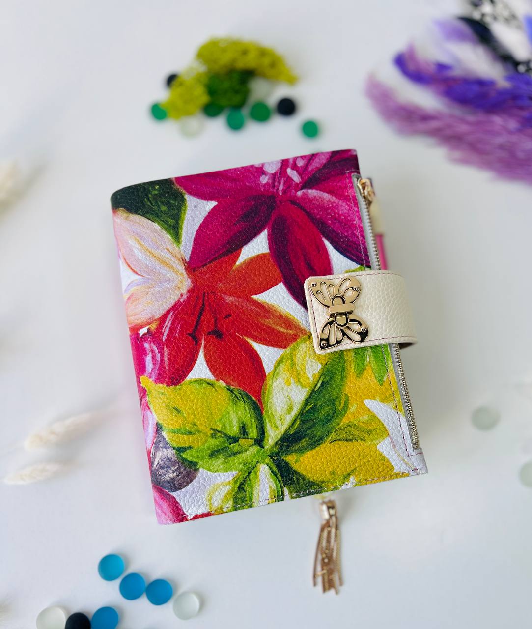 Flowers limited edition Leather Planner cover A5.