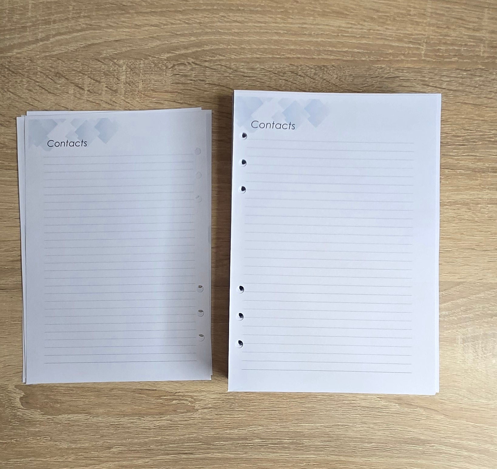 Dated day with time. Printed planner pages, size A5, dated 2025/2026/2027/2028 , dated notebook, many languages.