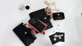 Premium Genuine Leather 4-Piece Business & Travel Set (Black-Brown)