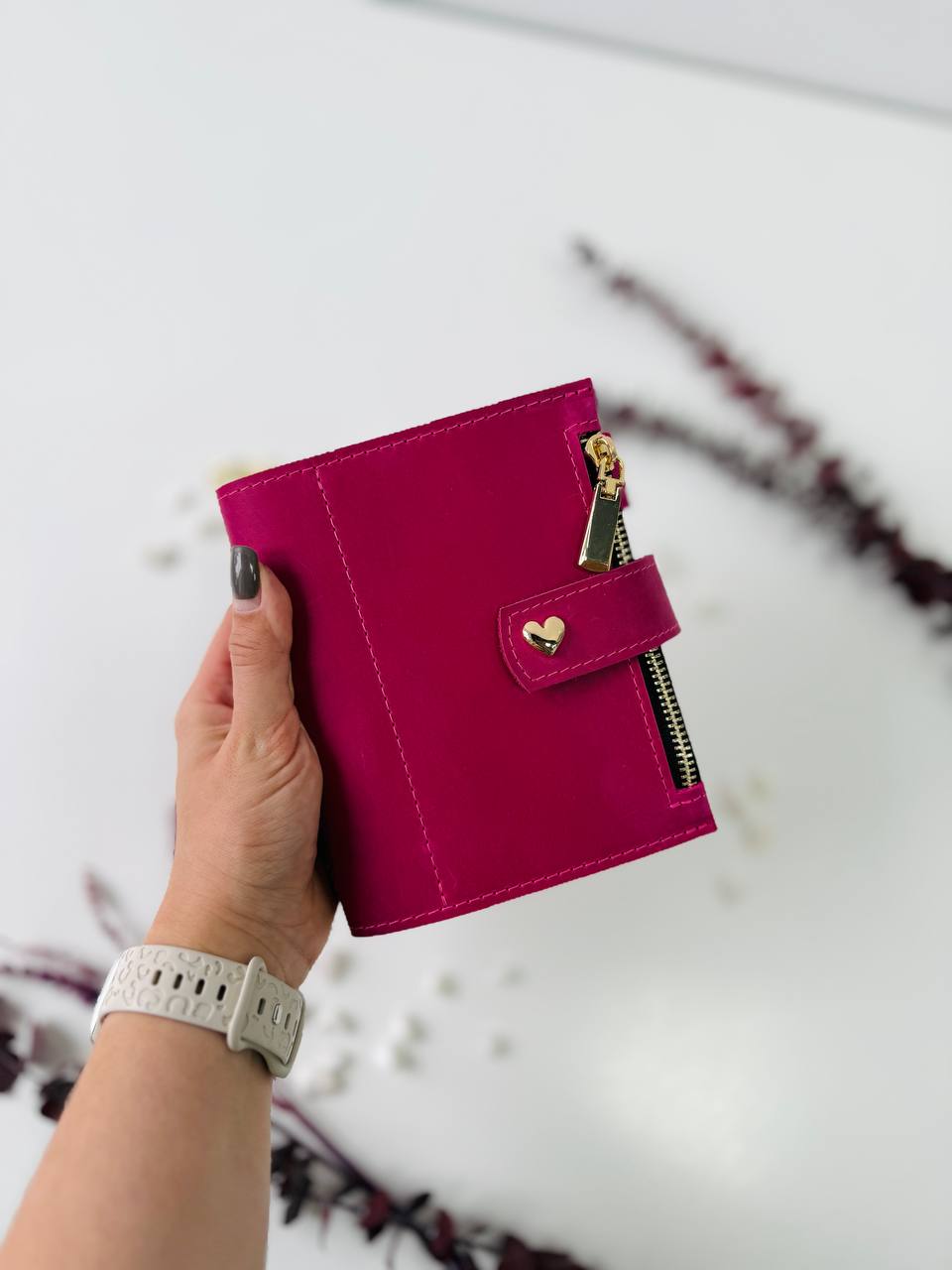 Leather mini notebook cover A7 binder,Planner A7 binder personal passport size, leather planner, planner binder 2 rings, diary for work.