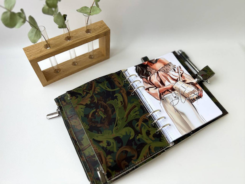 Cyprus, Limassol. Green leather planner A5.