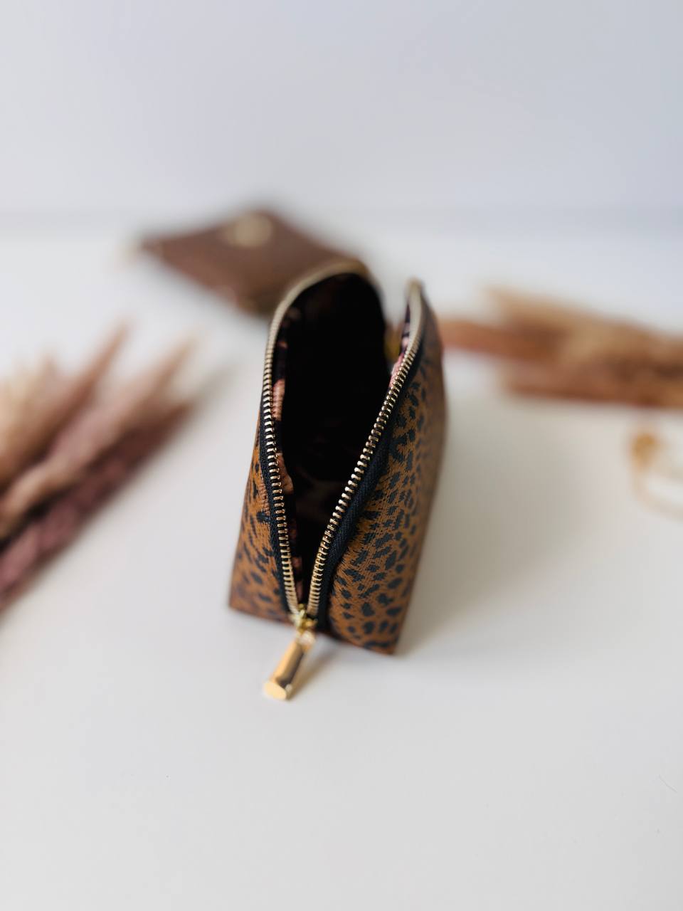 Leopard leather notebook A7 gift set. Limited edition.