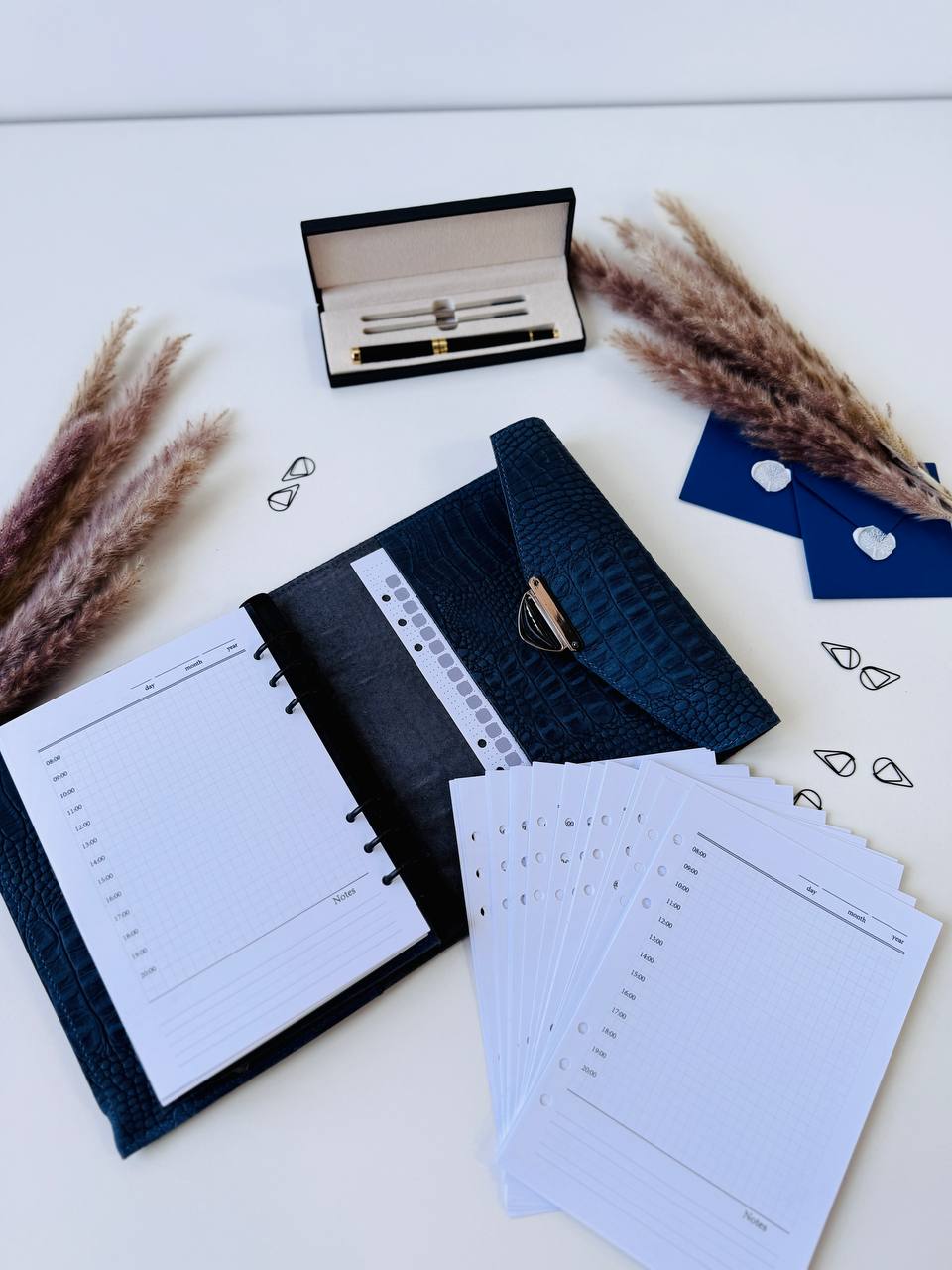 Rare blue 3d leather notebook cover A5.