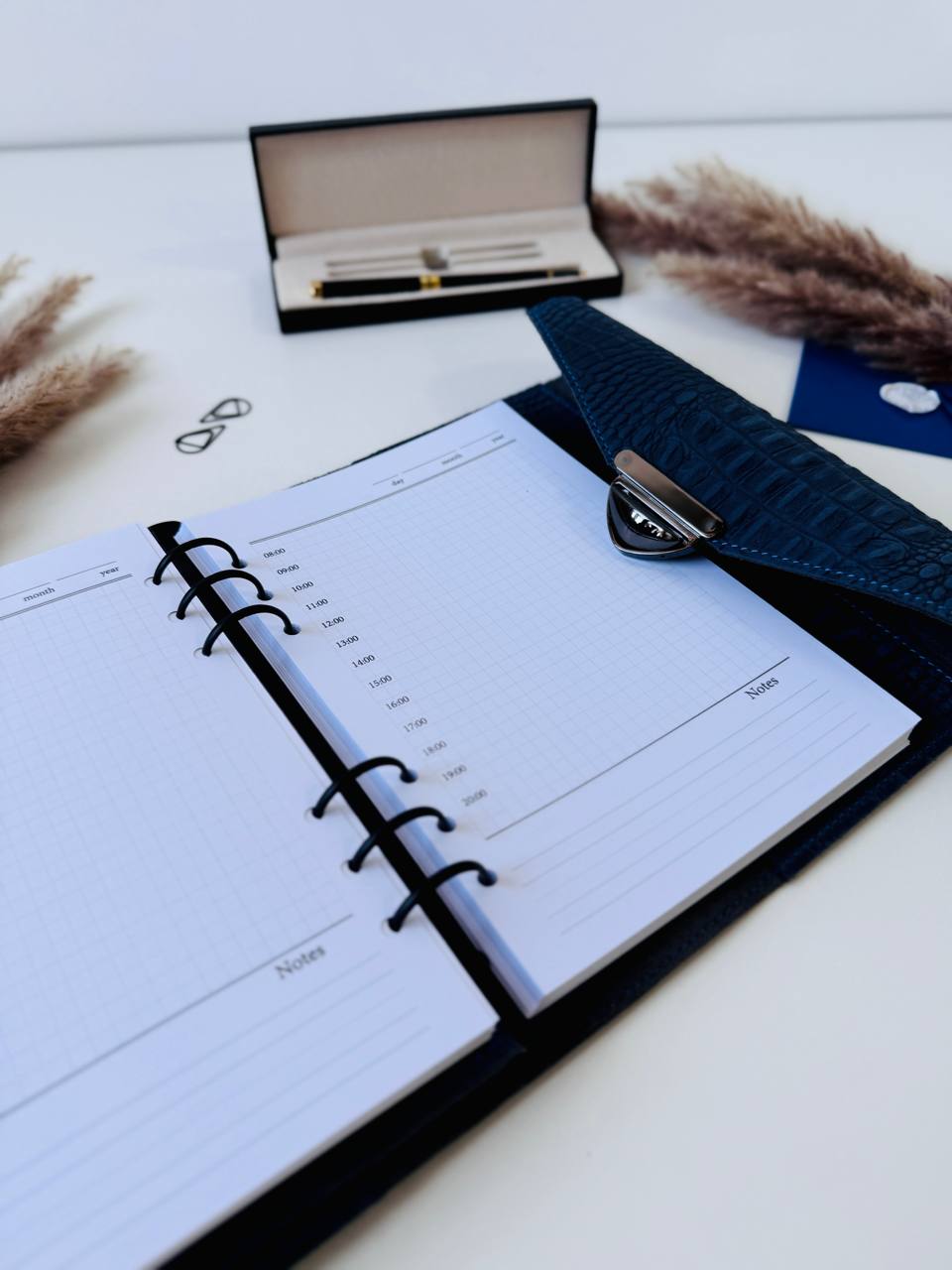 Rare blue 3d leather notebook cover A5.