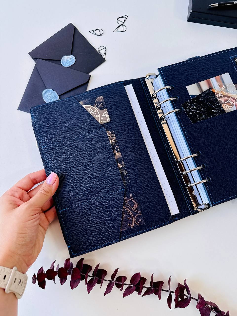 Leather notebook cover A5 for documents A4 and A5 format.