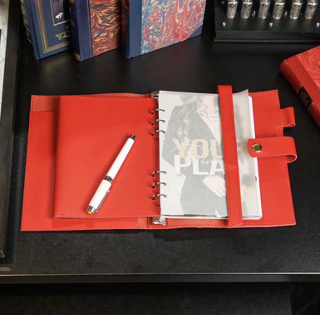 Cyprus, Limassol,  stationery items. Leather notebook cover A5,  classic collection.