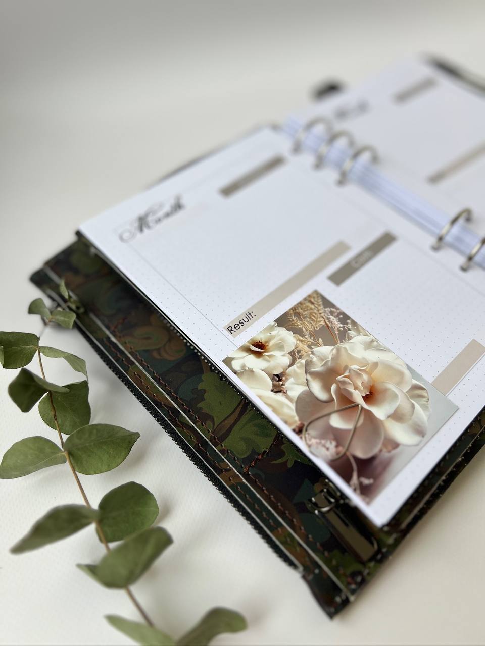 Cyprus, Limassol. Green leather planner A5.