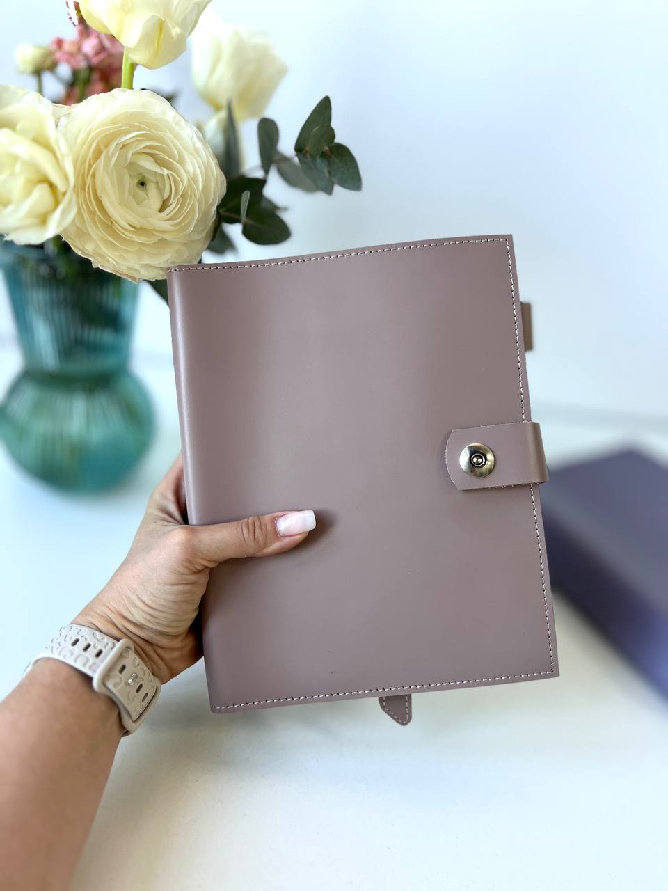 Cyprus, Limassol,  stationery items. Leather notebook cover A5,  classic collection.