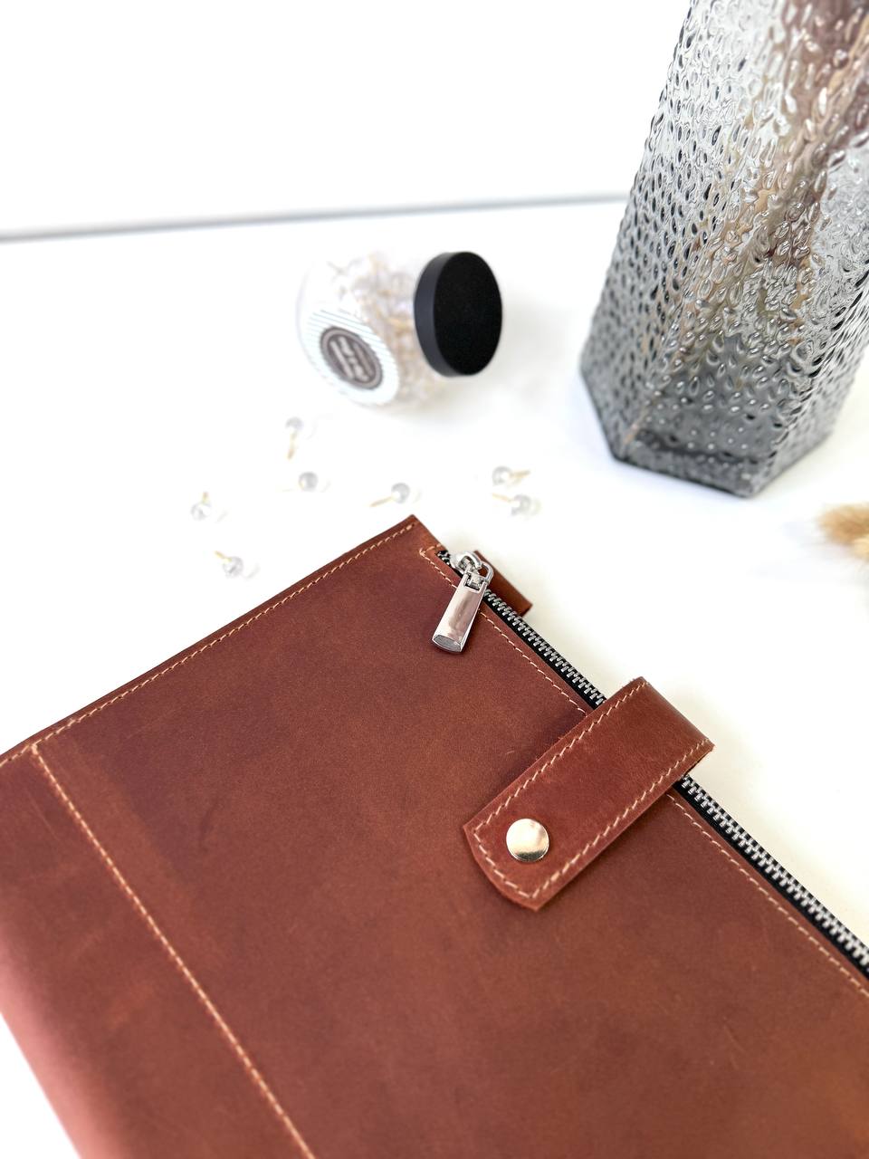 Leather Planner notebook cover A5, Leather Bullet Journal,Leather Sketchbook,Executive Leather Planner,Handmade Leather crazy horse.