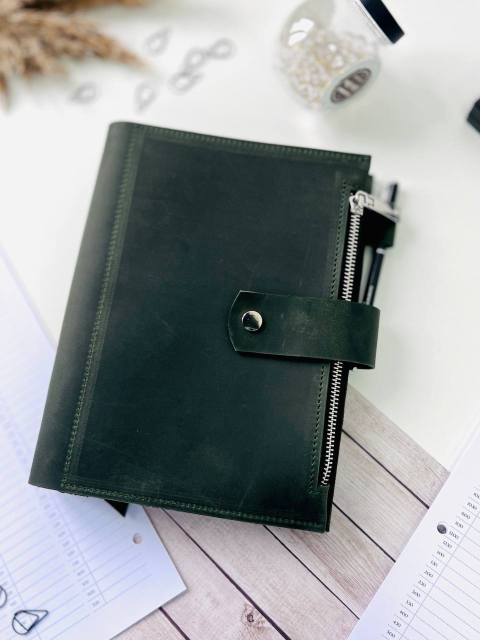 Leather Planner notebook cover A5, Leather Bullet Journal,Leather Sketchbook,Executive Leather Planner,Handmade Leather crazy horse.