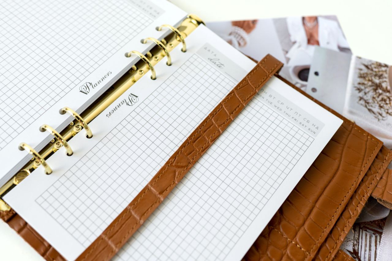 Elegant A5 Brown Leather Notebook Cover