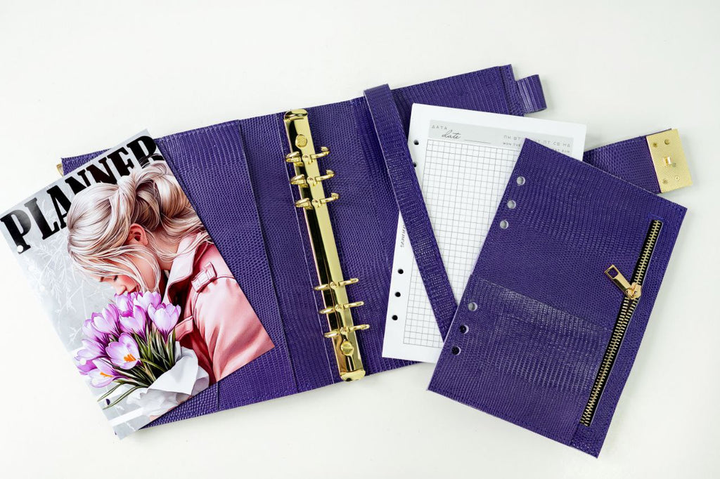 Natural Italian Leather Planner A5, Ringbuch a5, Leather template, A5 ring binder,Binder a5,Leather wallet template,Binder wallet.
