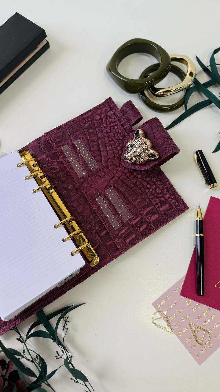 Luxurious A5 Genuine Leather Planner Binder/ Dated 2027