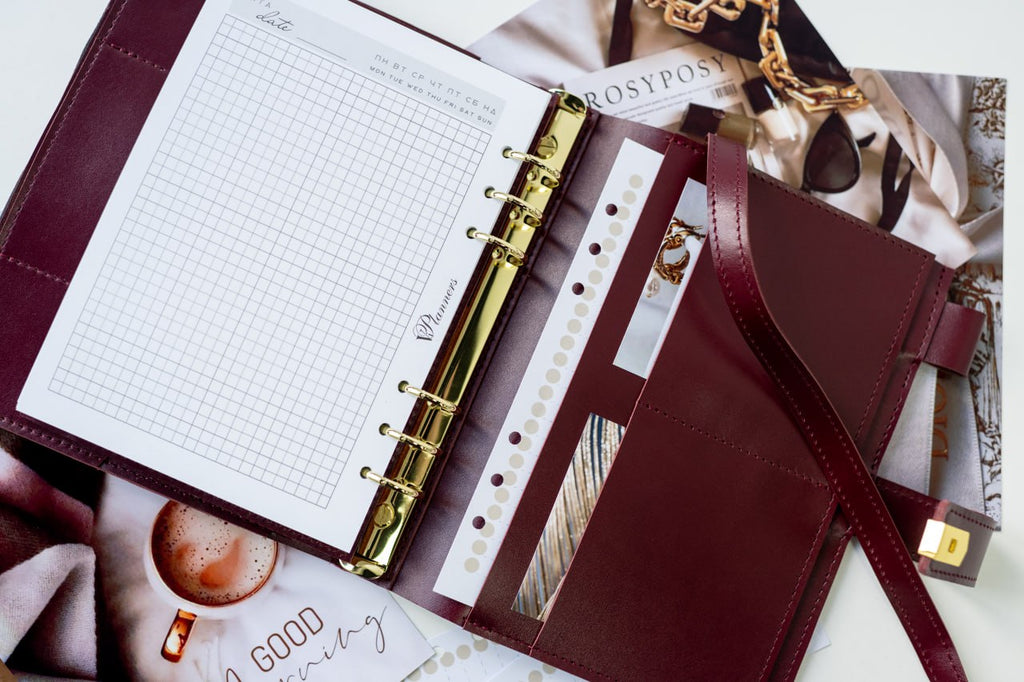 Leather cover A5 - for documents A5 and A4 size.