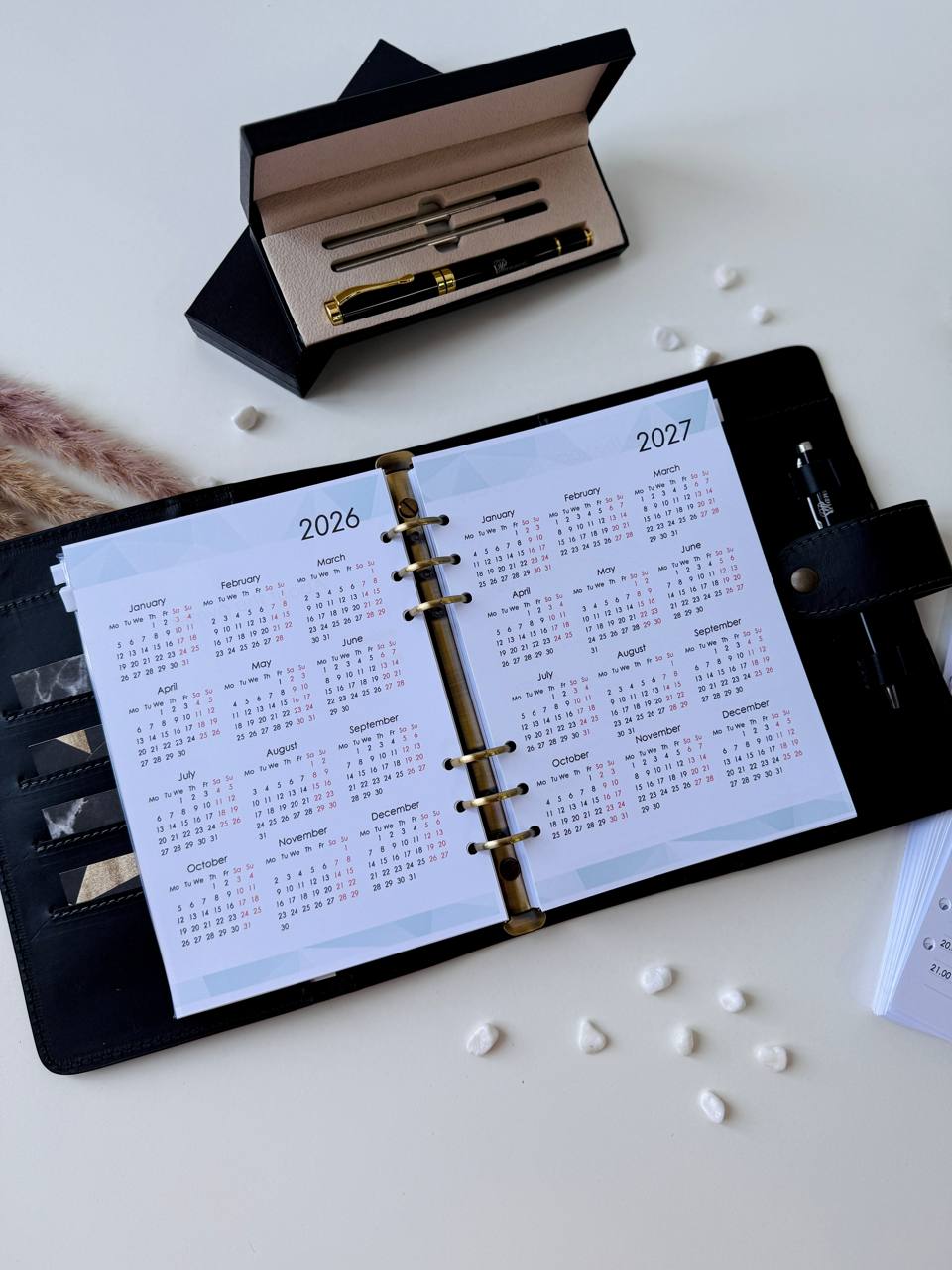 All-in-One Planning System: Daily Planner, Budget & Schedule Inserts. Dated 2026 planner. Gift for him. Gift for boss. Gift for father.