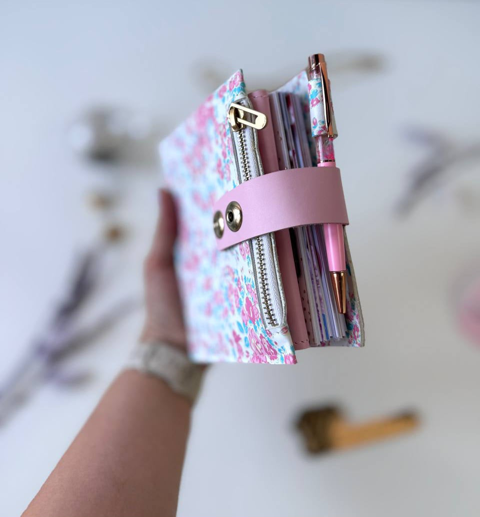 Leather mini notebook cover A7 binder,Planner A7 binder personal passport size, leather planner, planner binder 2 rings, diary for work.