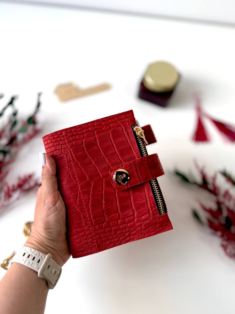 Leather mini notebook cover A7 binder,Planner A7 binder personal passport size, leather planner, planner binder 2 rings, diary for work.