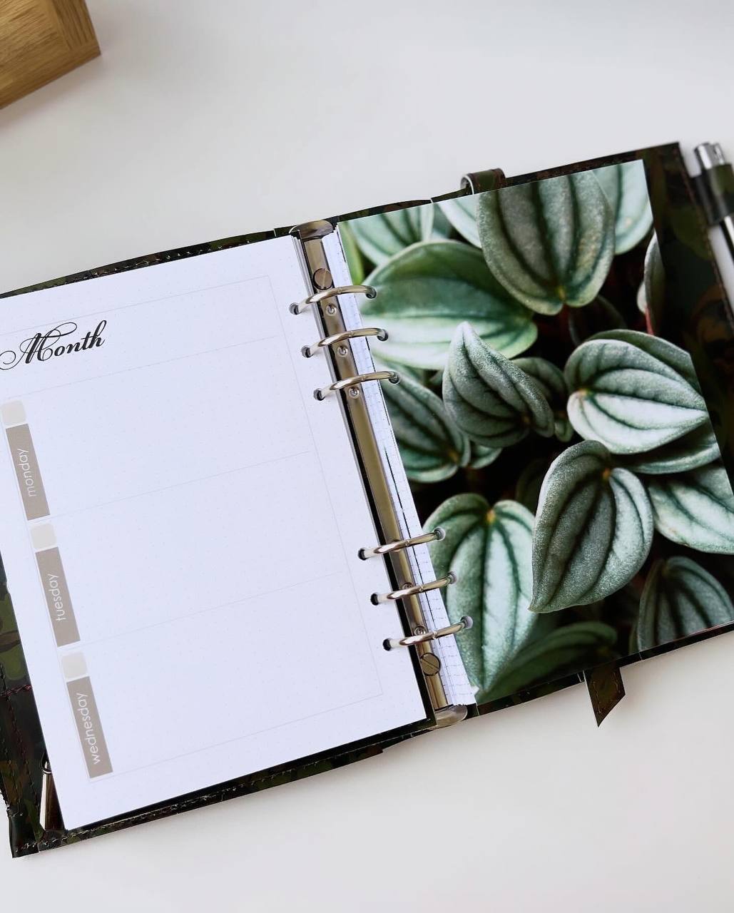 Cyprus, Limassol. Green leather planner A5.