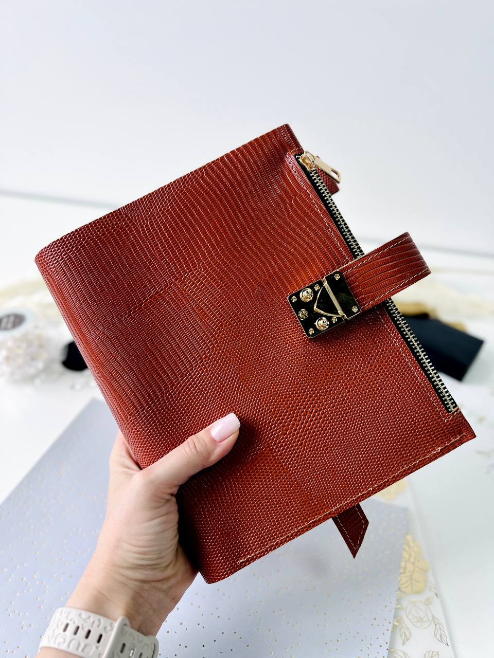 Natural Italian Leather Planner A5, Ringbuch a5, Leather template, A5 ring binder,Binder a5,Leather wallet template,Binder wallet.