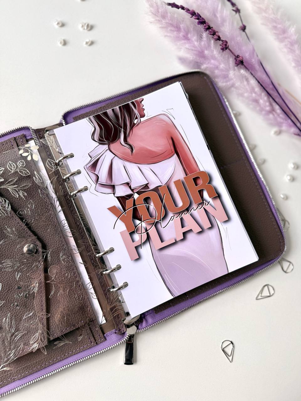 Leather zipper notebook. Natural Leather Planner A5, Ringbuch a5, Leather template, A5 ring binder,Binder a5,Leather wallet template,Binder